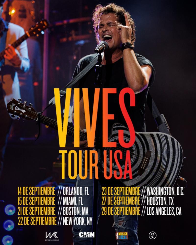 Cardenas Marketing Network anuncia fechas para el tour por Estados Unidos de Carlos Vives 2018   «Vives Tour USA 2018»