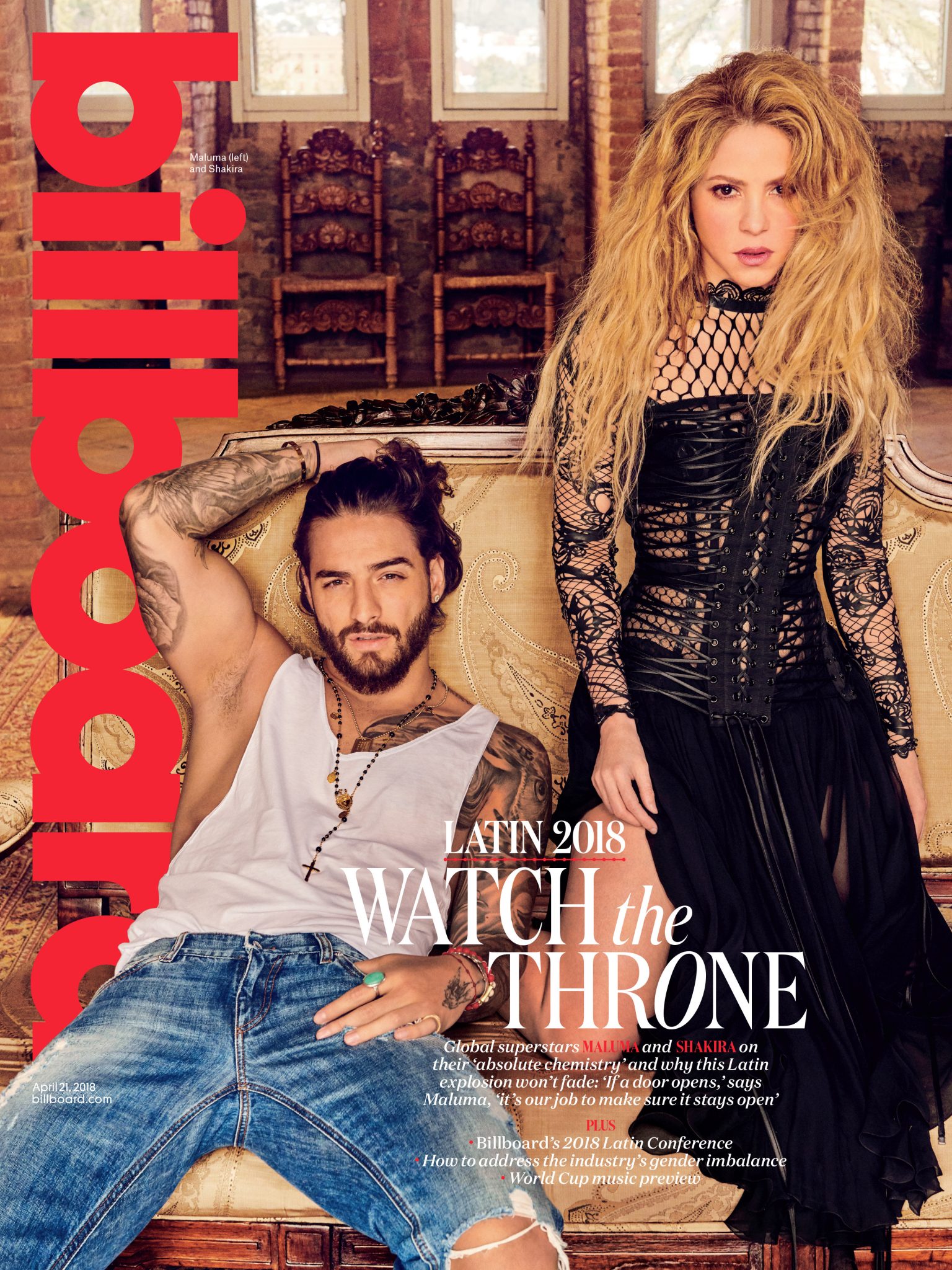 Shakira & Maluma Grace the Cover of Billboard Magazine