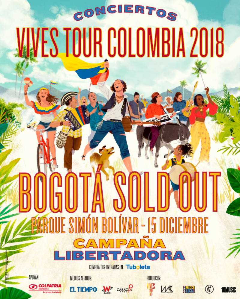 Carlos Vives hace Sold Out en Bogotá tres meses antes de su concierto en la capital colombiana el 15 de Diciembre