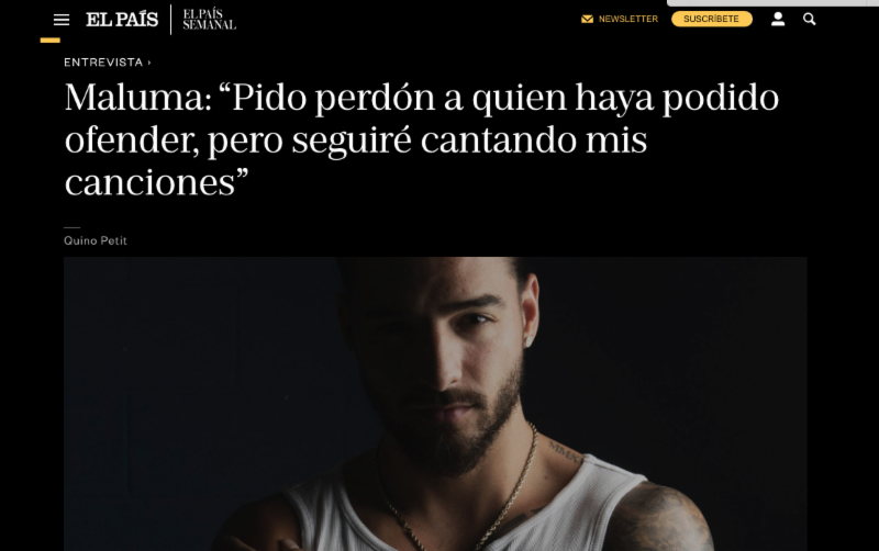 Maluma: «Pido perdón a quien haya podido ofender, pero seguiré cantando mis canciones»