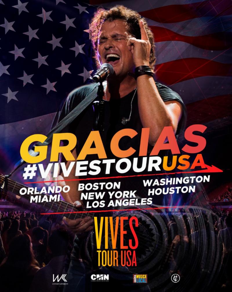 Más de 40,500 personas vieron a Carlos Vives en el  Vives Tour USA