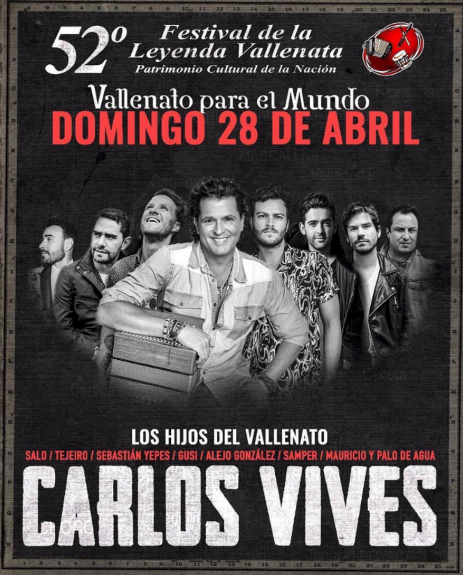 Carlos Vives Festival Vallenato 2019