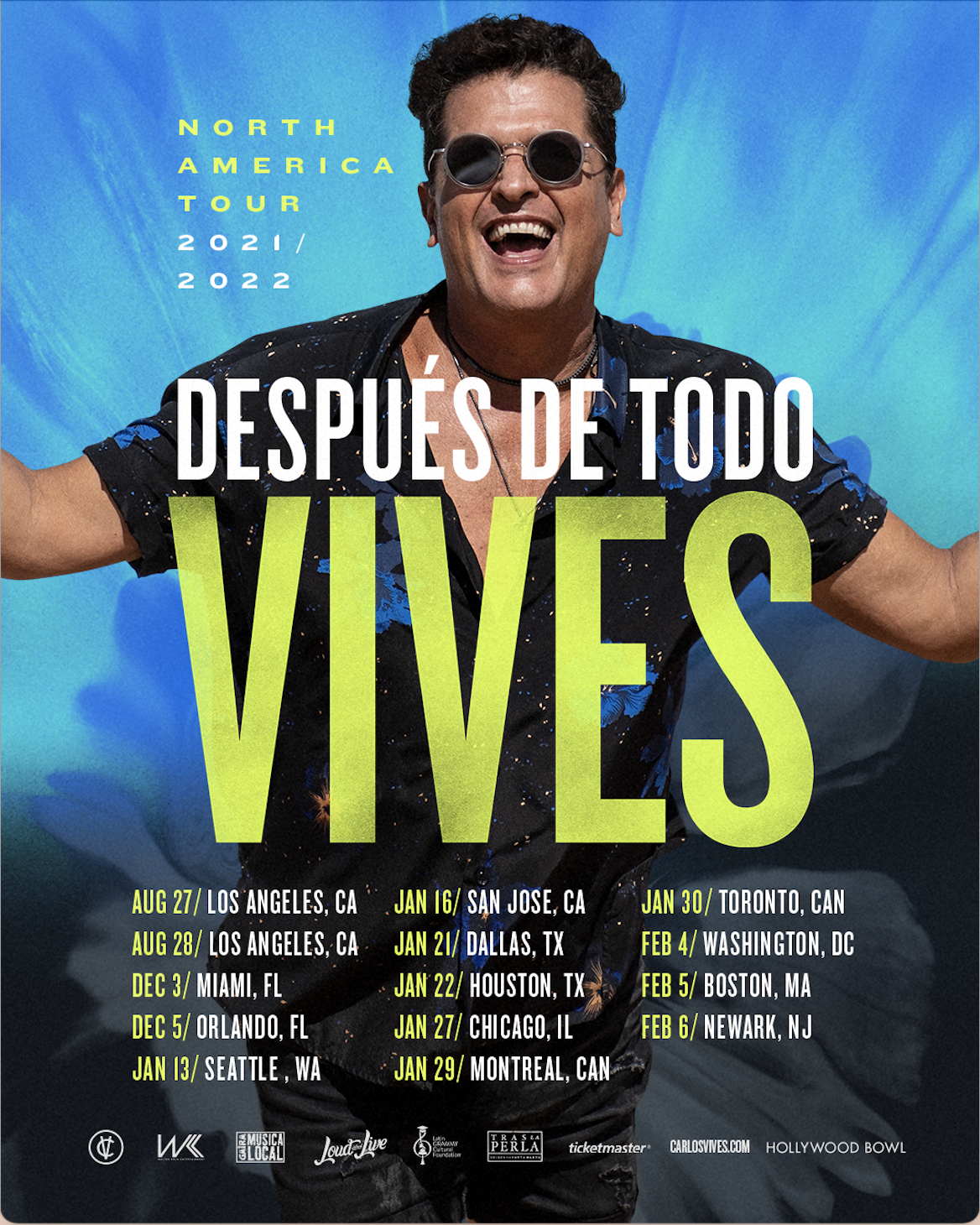 CARLOS VIVES GRAMMY® AND LATIN GRAMMY® AWARD WINNING MULTIPLATINUM MUSICIAN AND SONGWRITER ANNOUNCES HIGHLY-ANTICIPATED RETURN TO THE STAGE WITH HIS “DESPUÉS DE TODO… VIVES” TOUR