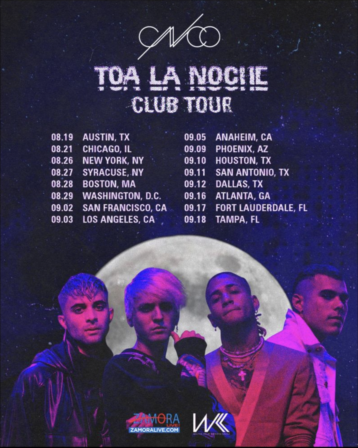 CNCO Toa La Noche Club Tour